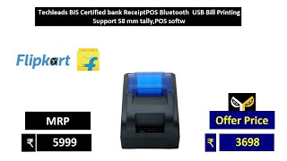 Techleads BIS Certified bank ReceiptPOS Bluetooth  USB Bill Printing Support 58 mm tally,POS softw