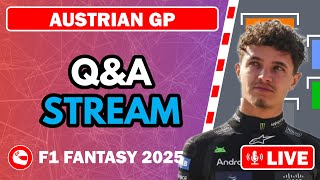 Q&A STREAM - AUSTRIAN GP ⏰ | F1 Fantasy 2025 Tips and Advice