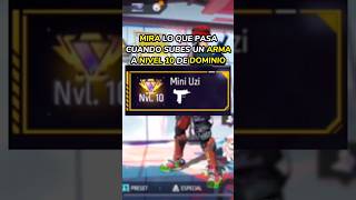 🔥MIRA LO QUE PASA CUANDO SUBES UN ARMA A NIVEL 10 EN DOMINIO FREEFIRE #ffshorts #freefire