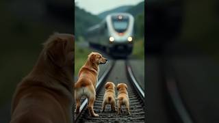 Heroic dog action saves train passengers from danger. 🐕 #rescue #dog #shorts