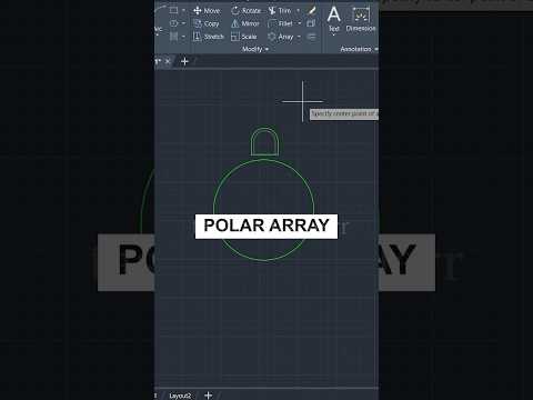 How to draw POLAR ARRAY in autocad in just a sec😱😱 #autocad #cadsystem #autocaddrawing #cadpower