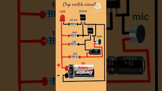 Clap Switch circuit diagram || #viralvideo #shortvideo #youtubeshorts #shorts