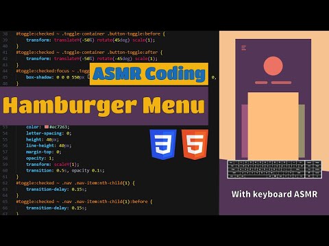 ASMR Programming | Hamburger Menu With CSS - No Talking