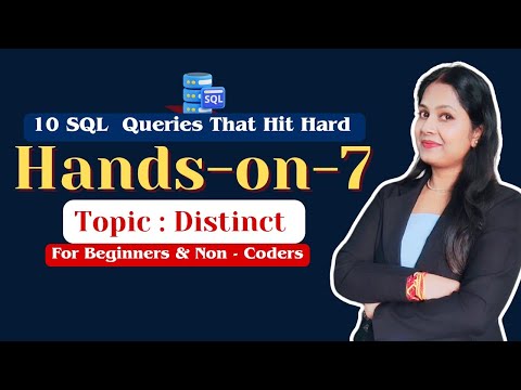 SQL Handson 7/25 : DISTINCT  - Store Management Mini SQL Project  #sqltutorial #dataanalytics #SQL