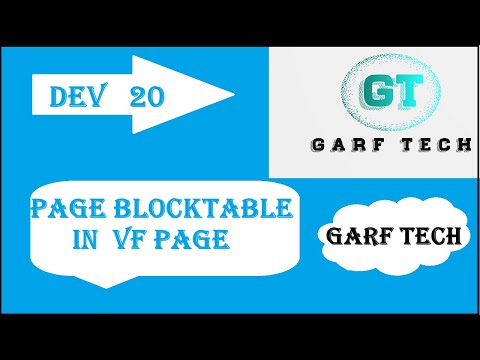 Dev 20 PageBlockTable in VF Page