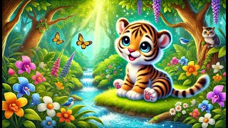 🐯Little Tiger Song for Kids Roar Play Fun Lullaby #NurseryRhymes#kidssongs #toddlers #kidslearning