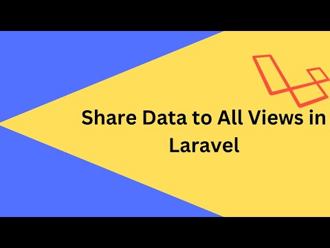 How to share data to all views in laravel