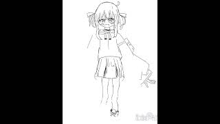 私のVtuberのモデルになりそうなオリキャラ描きました！　#イラスト #イラストメイキング #オリキャラ