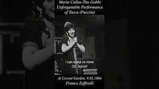 Maria Callas, Best performance Tosca's ever with Tito Gobbi, #shorts
