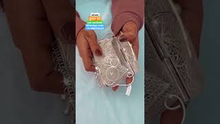 Antique designer silver dulhan purse, with 67% discount extra discount on website order #shorts.