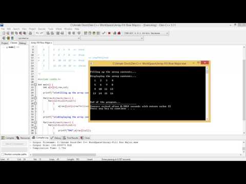 Array-Fill-Row (Programming Techniques in C)