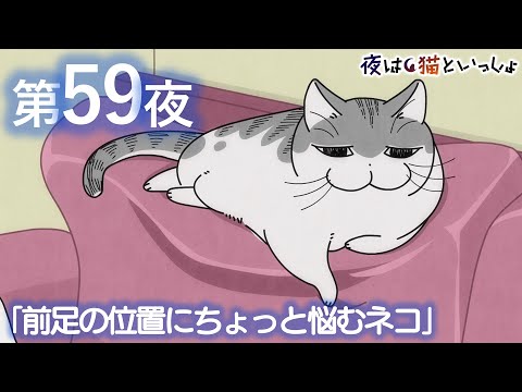 アニメ『夜は猫といっしょ』第59夜「前足の位置にちょっと悩むネコ」