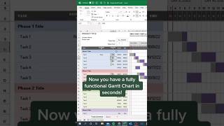 Gantt Chart Excel | Gantt Chart Google sheets #shorts