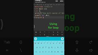 250 copies of "hello world" is possible?using for loop?#cse#coding#fun😜#studentlife