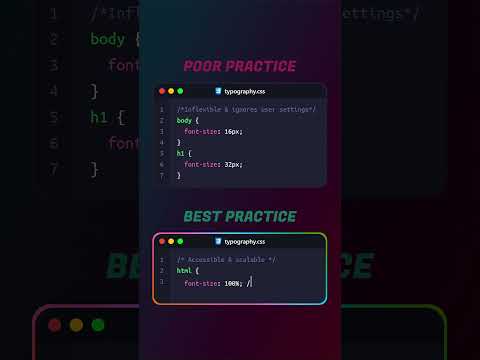 🎯 CSS Typography Poor Practice vs Best Practice | #CSSTricks #CSSTypography#CSS