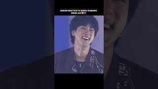 Seokjin's reaction to ARMY🥹 his smile is everything🫶🏻💜 #jin #concert #trending #bts #shorts