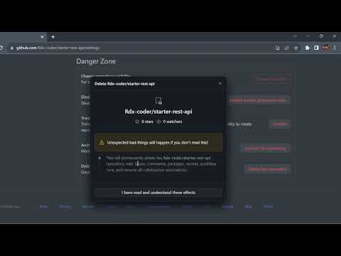 How to Delete GitHub Repository ?