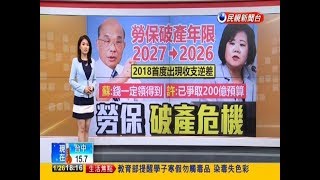 勞保破產危機(1月26日民視晚間新聞搶先報)