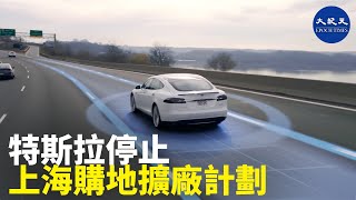 （字幕）美國電動汽車製造商特斯拉此前曾打算在上海買地、擴大廠房，建立全球出口中心。據外媒報道，有消息人士透露，由於中美關係緊張造成的不確定性，該計劃已經停止。| #香港大紀元新唐人聯合新聞頻道