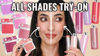 DIOR Backstage Rosy Glow Blush STICKS vs POWDERS - ALL SHADES Try-On✨ Swatches & Demos