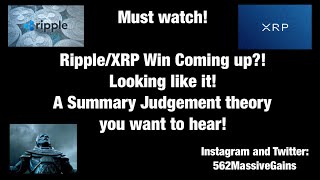 XRP Ripple WIN? A Summary Judgment theory and prediction worth 3 minutes! #crypto #bitcoin