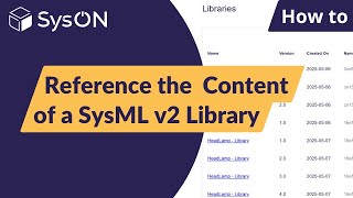 SysON - How to Reference the content of a SysML v2 Library
