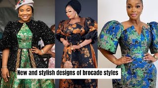 New stylish and beautiful designs of brocade and damask dress styles for beautiful ladies 