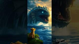 Lion cub rescued baby from Leviathan the sea monster. Very emotional story | Lifeoflioncub