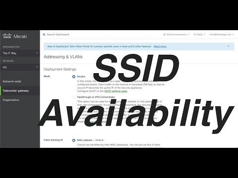 [HOW] to schedule the transmission of the SSIDs: SSID Availability with Cisco Meraki APs