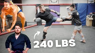 Sparring 240 LBS SUMO Wrestler & Karate Black Belt @SenseiSeth