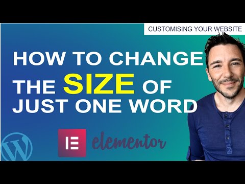 How to change the size of one word in Elementor