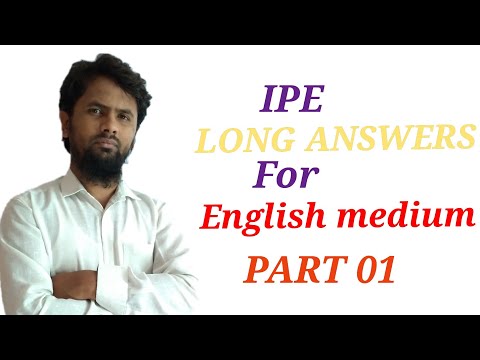 IPE IMPORTANT LONG ANSWERS