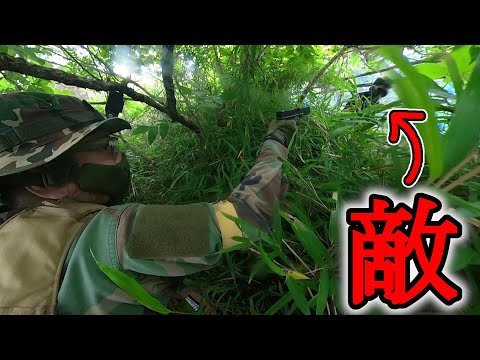 草むらに隠れる戦術がハマる　in ユニオンベース