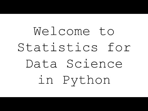 Welcome to Statistics for Data Science in Python