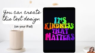 You can create this Text Design on your iPad under 8 minutes | For Beginners | @Procreate
