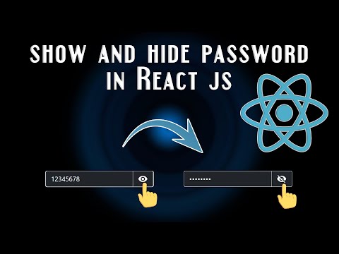 Show and Hide password input field in react js | Toggle show/hide password in React JS