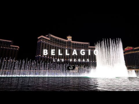 拉斯维加斯五星级酒店百乐宫音乐喷泉秀Bellagio Fountains Las Vegas Road Trip in USA 4K