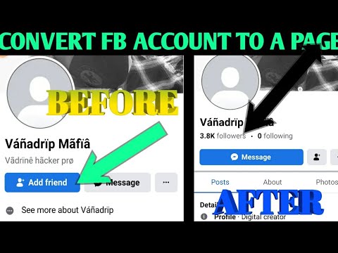 Convert Facebook Account  Into Page in 2023 🔥🔥❄
