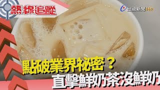 熱線追蹤-直擊 鮮奶茶沒鮮奶?