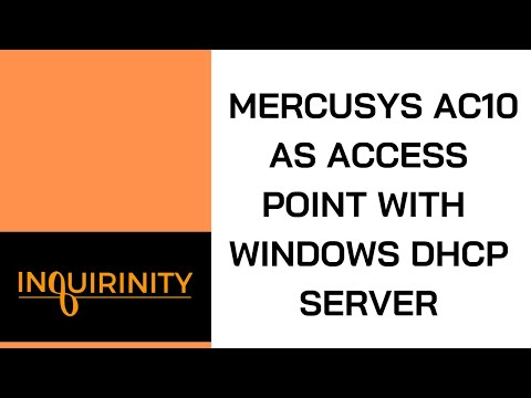 Mercusys AC10 as an Access Point with Windows DHCP server