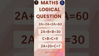 MATHS LOGICAL QUESTION, PUZZLE 🤔🤔 #mathproblem #logicalability #puzzle #mathslover #riddles #math