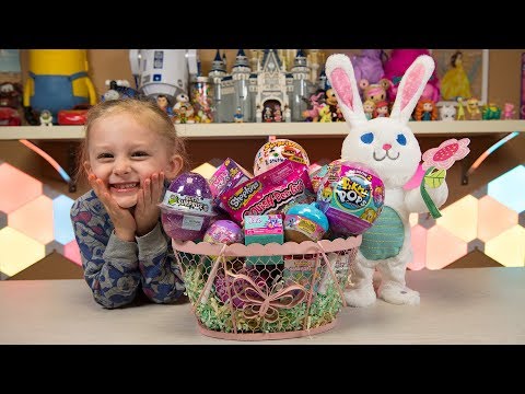 HUGE Easter Bunny Surprise Toys Easter Basket Eggs Fun Blind Bags Egg Toys for Girls Kinder Playtime