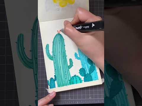 涂鸦画画｜超简单马克笔仙人掌教程一分钟学会