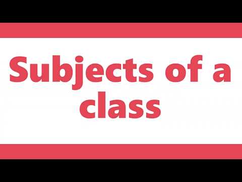Run Your School Subjects of a Class