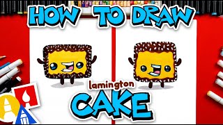 How To Draw Funny Lamington Cake