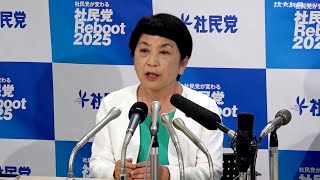 参院選　社民・福島党首「消費減税をやらない自民に国民が審判下した」