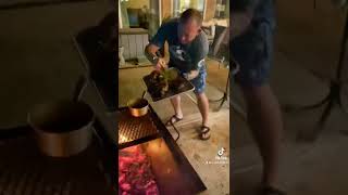 Wait for it! 🤣🤣 #steak #livefire #firecooking #openfirecooking #steaklovers #steaktime #ohno