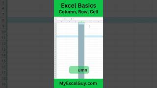 Excel Basics: Columns - Rows - Cells  #excel #exceltips #spreadsheet #excelshortcuts #microsoft