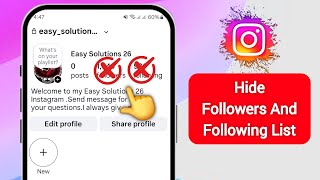 How To Hide Instagram Following And Followers List 2025 