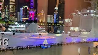 China's Type 052D Destroyer docks in Shanghai Huangpu River